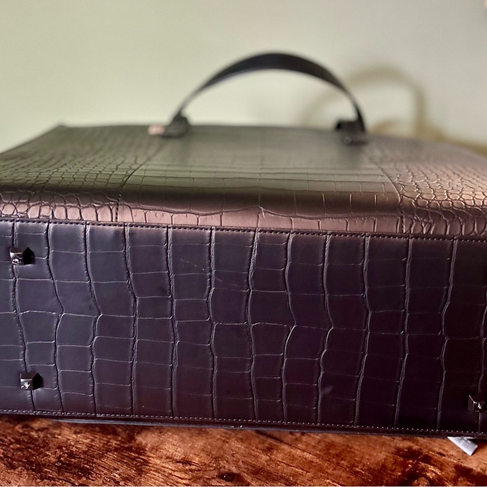 BEIS Large Work Tote- Black Croc - Picture 2 of 4